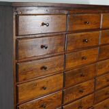 Antique apothecary furniture in oak France early twentieth century