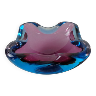 Sommerso Murano Glass Ashtray, Italy, 1960s