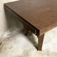 Table Art Déco 1930 en bois et laiton doré