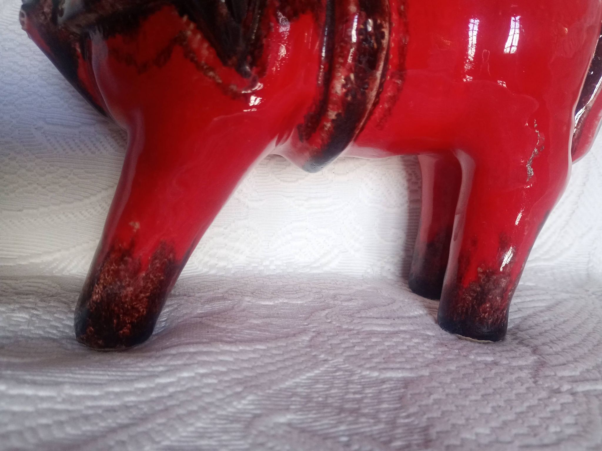 Bitossi - Aldo Londi - Red Roman Horse - glazed ceramic