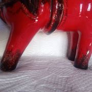 Bitossi - Aldo Londi - Red Roman Horse - glazed ceramic