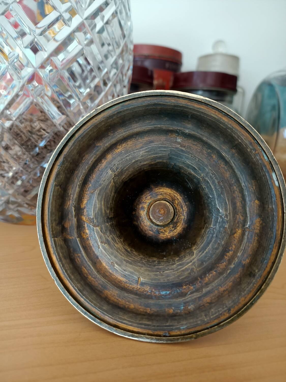 Antique bronze candlestick