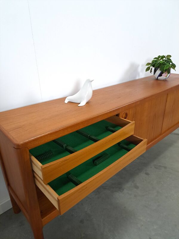 Deens design en teck Bramin dressoir, buffet vintage