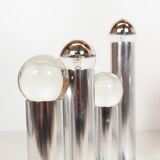 Pair of polished wall lamps by Gaetano Sciolari