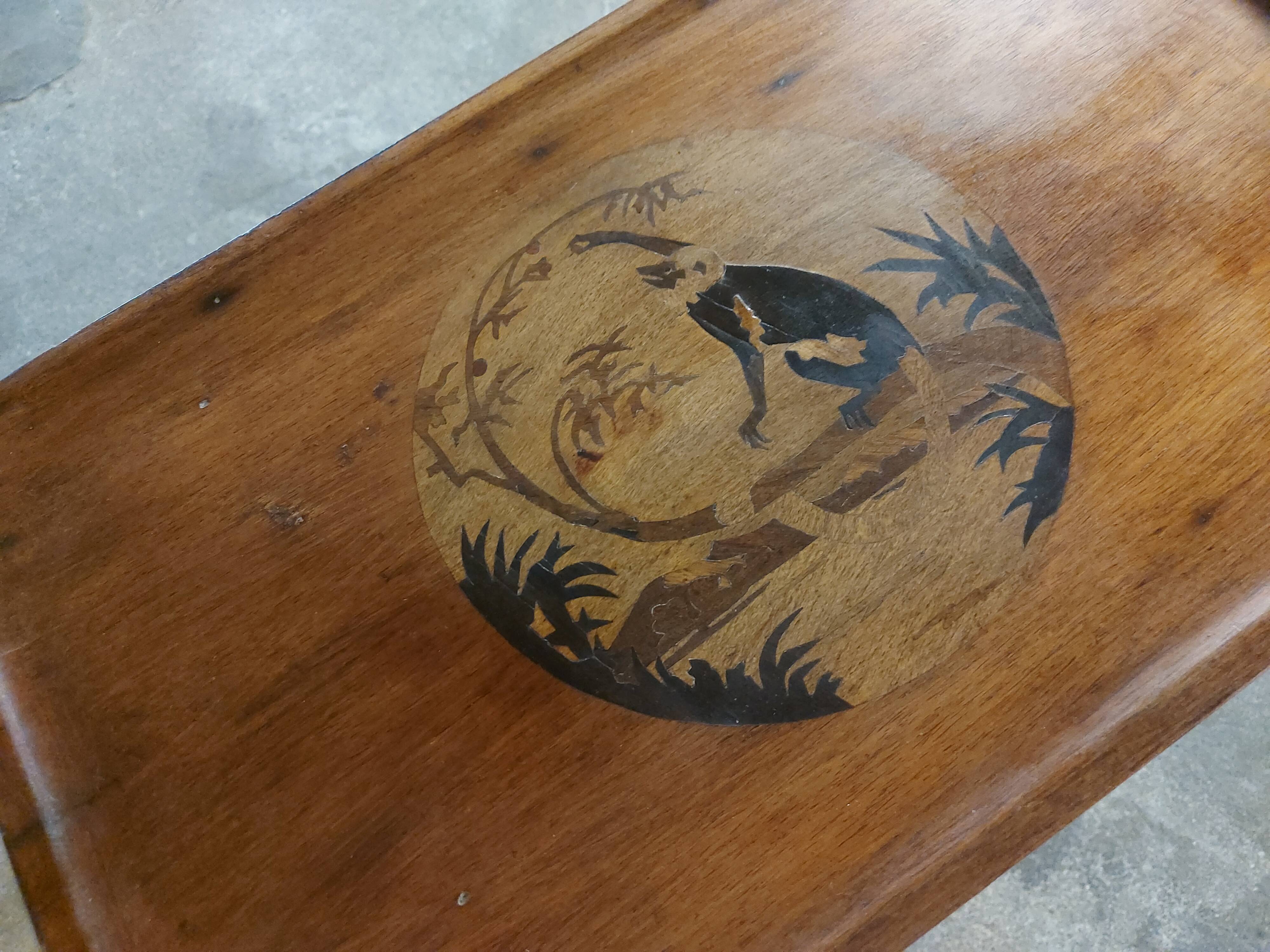 Art Deco marquetry side table