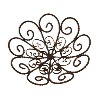 Old wrought iron fruit bowl