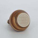 Small Mid-Century Scandinavian Modern Collectible Honey Stoneware Vase by Gunnar Borg, Set of 4