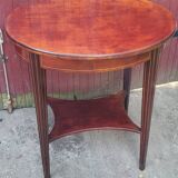 Ancienne table guéridon placage acajou début 20ème fischel