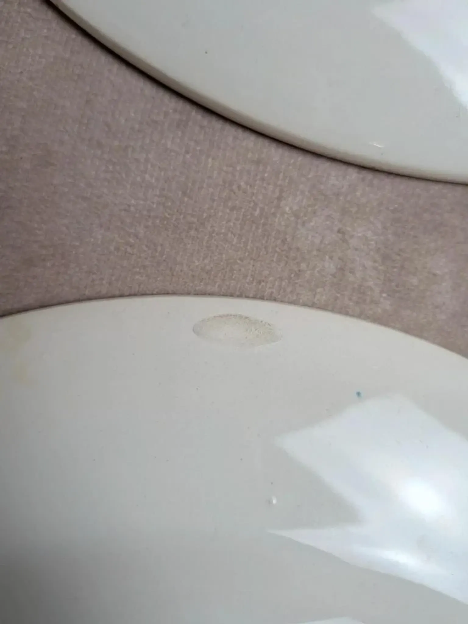 Set of 6 flat plates in ironstone Digoin Sarreguemines – Poupette model – Vintage
