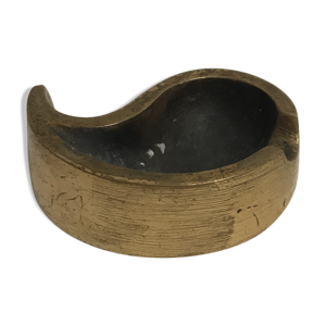 Cendrier ancien bronze doré forme