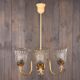 Lustre vintage 4 lumières brocante plafonnier