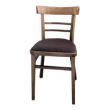15 chaises Frankfurter vintage, bois foncé, assise rembourrée