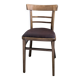 15 vintage Frankfurter chairs, dark wood, padded seat.