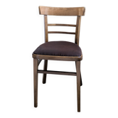 15 chaises Frankfurter vintage, bois foncé, assise rembourrée.