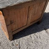 Antique chest of drawers with a grey marble top.