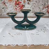 Vintage ceramic 3 bobeche candle holder. In perfect condition, no cracks or damage.