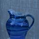 Antique blue Hennebont pitcher