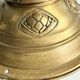 Scandinavian Art Deco Ceiling Lamp in Brass & Glass
