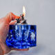 Ice lighter by Antonio Imperatore, blue murano glass, Italy, 1970