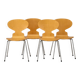 4 Arne Jacobsen ANT 3101 chairs, Fritz Hansen edition 1986