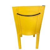 Fauteuil Coral en cuir jaune Matteo Grassi année 70