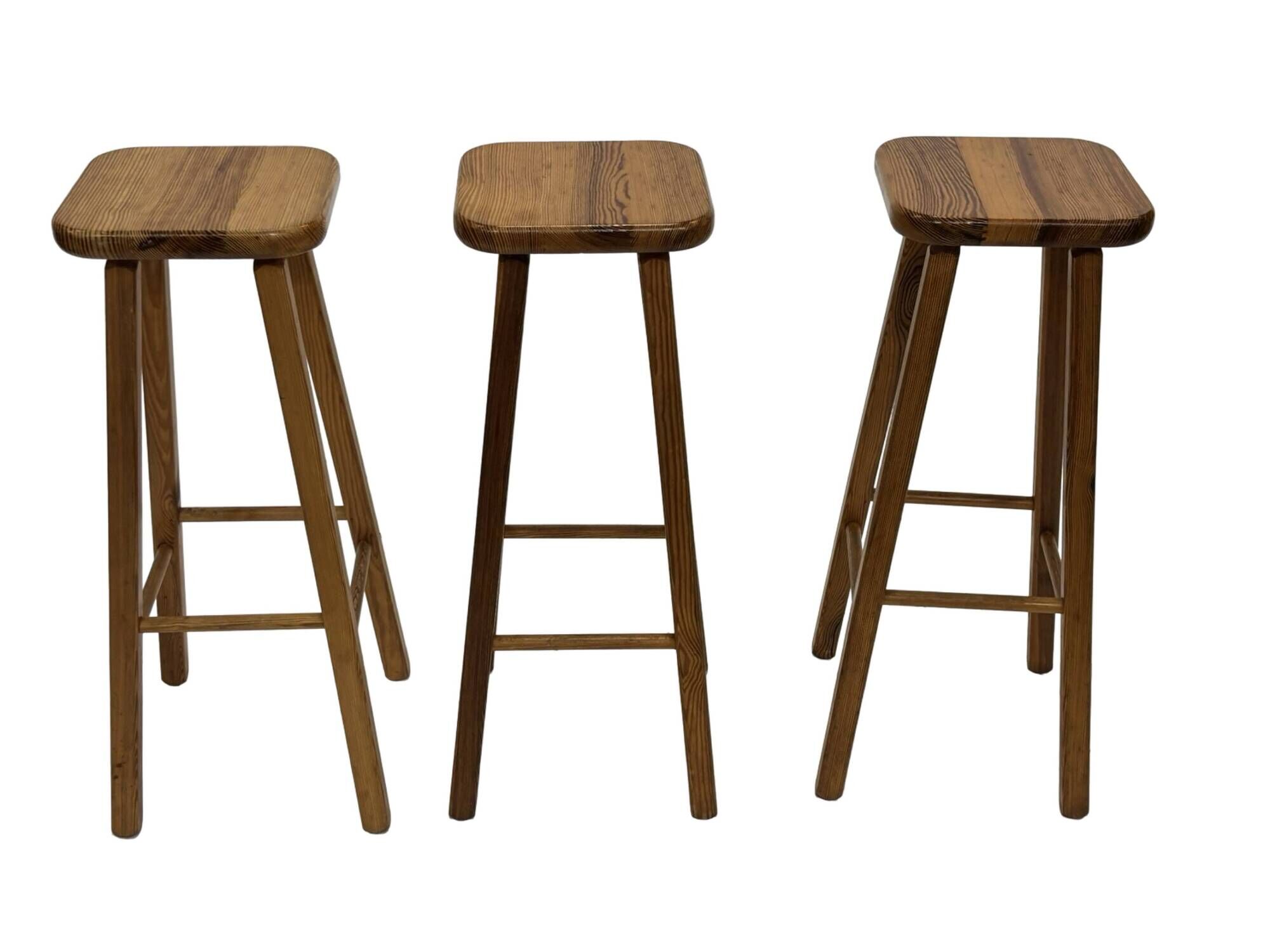 Vintage bar stool plant stool pinewood pinewood 1960s