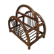 Rattan magazine holder, bamboo and wicker