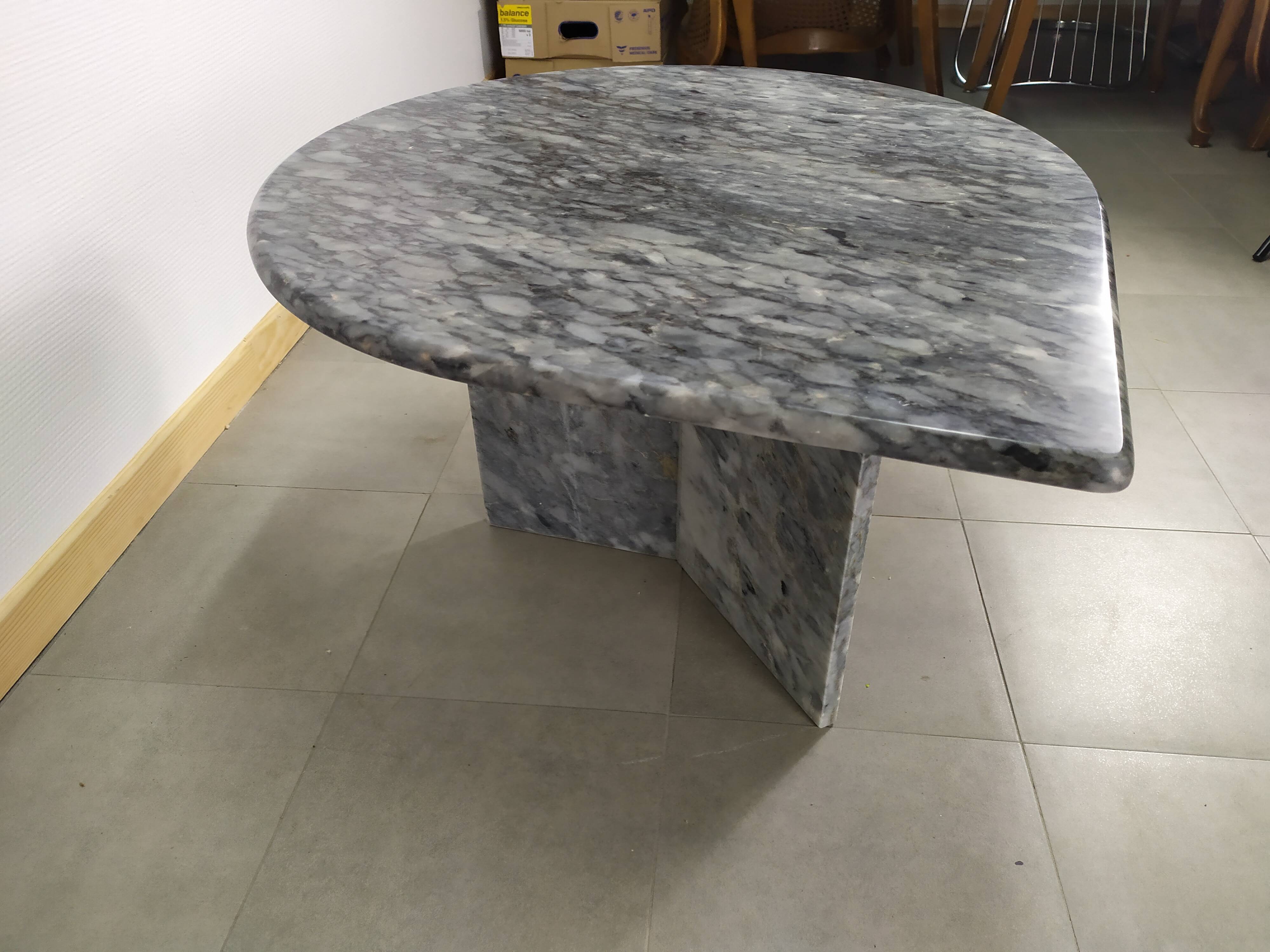 Grey marble coffee table
