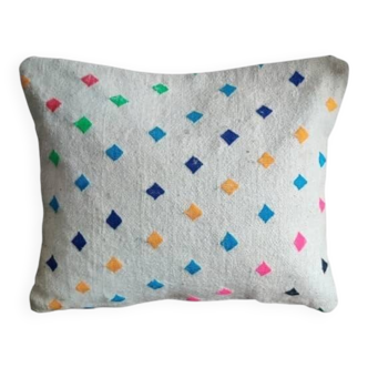 Berber cushion with bright patterns