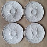 La Redoute x Selency set of 4 white oyster plates