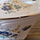 Soup tureen Moulin des Loups Volubilis, blue flowers and gilding