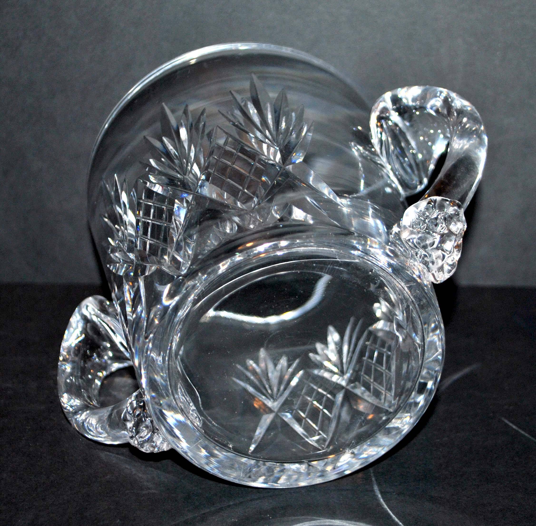 CRISTALLERIE LORRAINE LEMBERG Junon cut crystal ice bucket Chantilly style