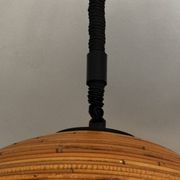 Large rattan pendant light from the 1970s.
