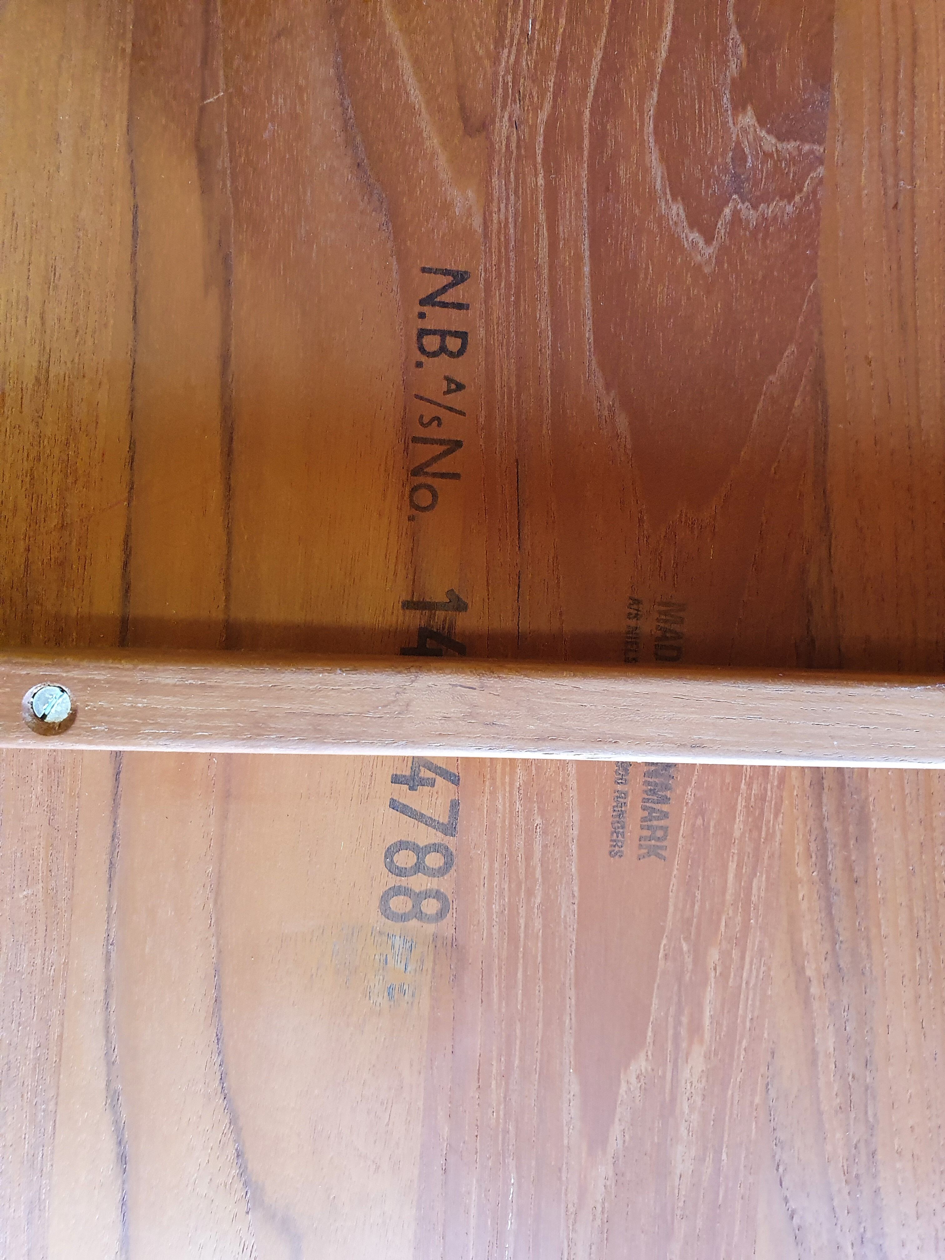 Teak coffee table Niels Bach, Denmark 1970