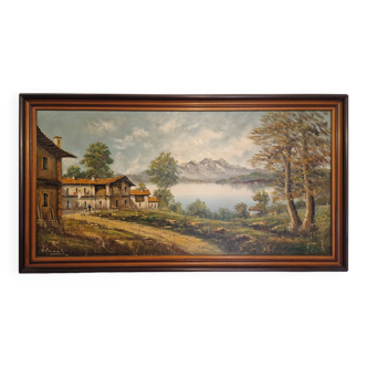 Old landscape painting by mr. pesanti