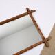 Old turned wooden mirror imitation bamboo