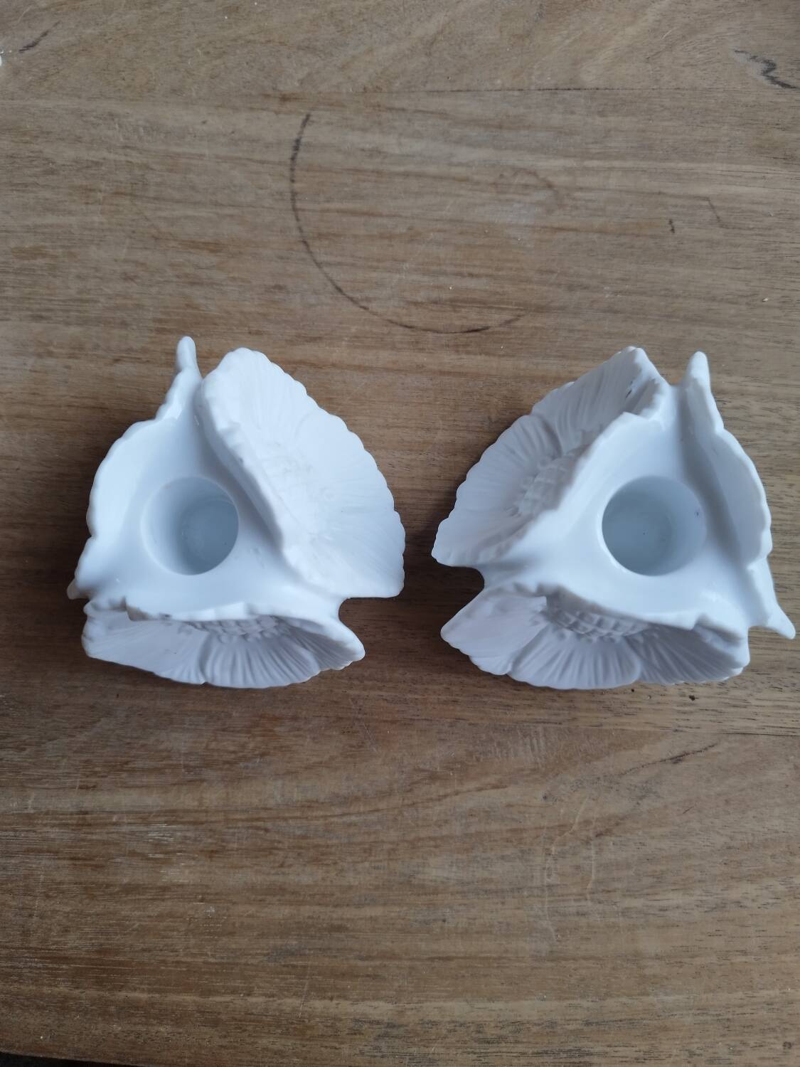 Pair of Limoges porcelain candlesticks