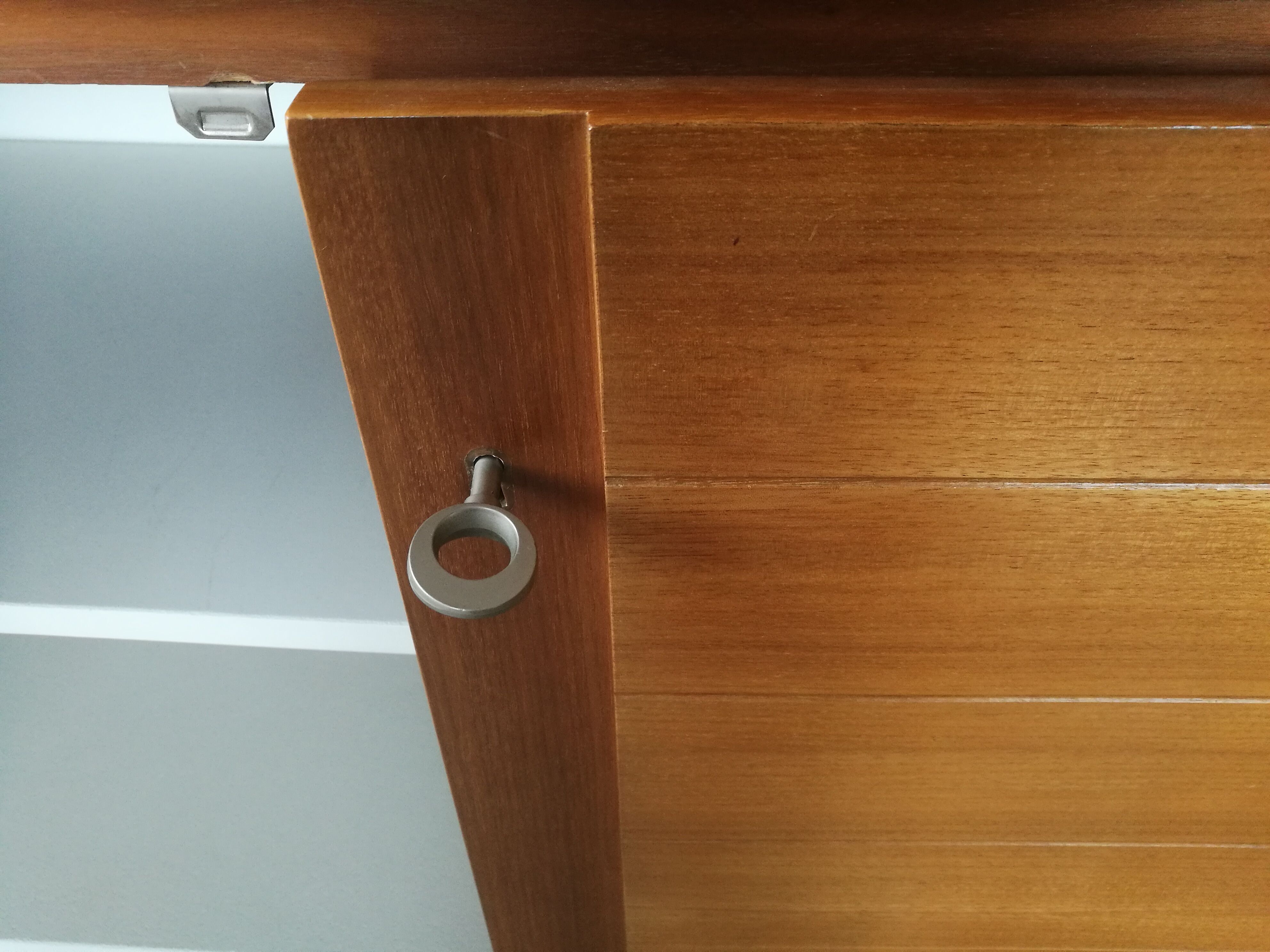 Large vintage row in blond wood