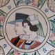 Octagonal dish with handles Henriot quimper art deco.