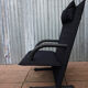 Vintage Black Canvas Highback T-Line Armchair by Burkhard Vogtherr by Arflex, 1984