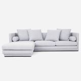 Canapé d'angle malmo gris tourterelle, design scandinave