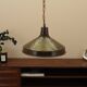 Danish Brass Pendant Lamp 1960s Mid-Century Modern Conical Shade