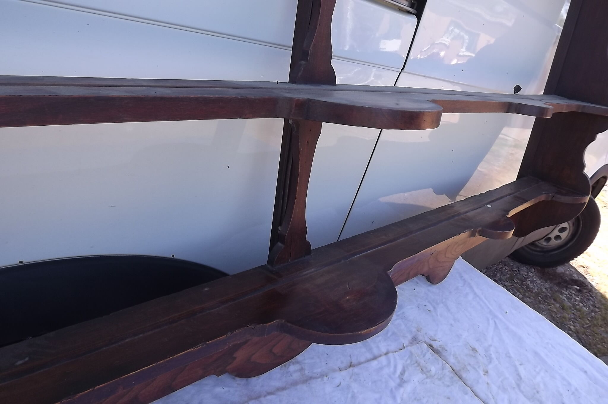 XIX wooden wall shelf