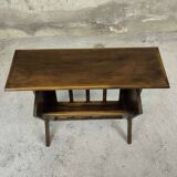 Wooden vintage magazine rack, shelf
