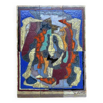 Y and JC Libert enameled lava plates