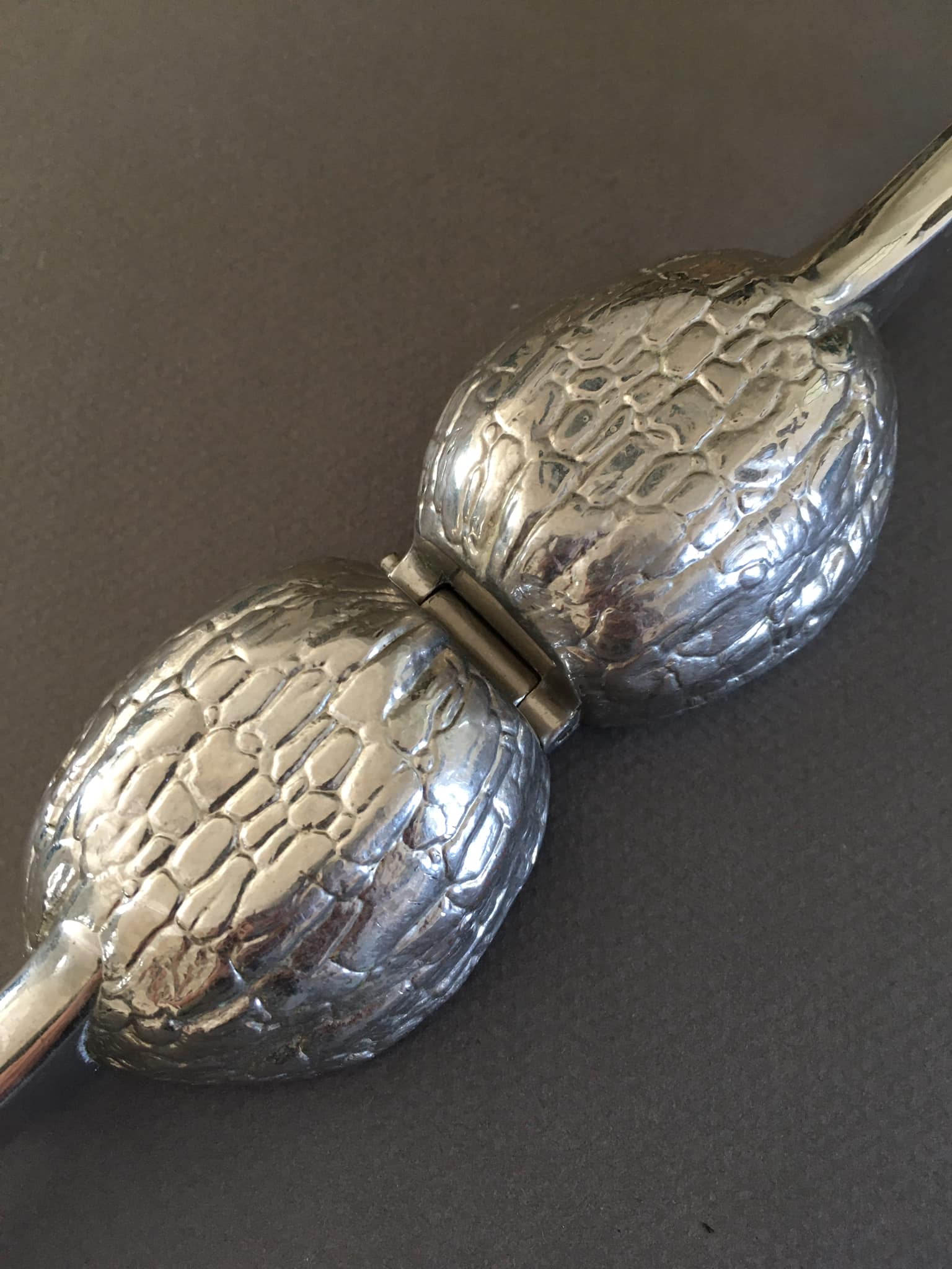 Metal nutcracker (silver color) stamped BMF/N Made in West Germany, 70s