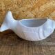 Vintage white ceramic fish sauce boat bruno evrard france