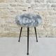 Tabouret tripode moumoute des années 60