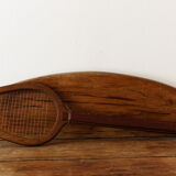 Palm, teak and mahogany game racket