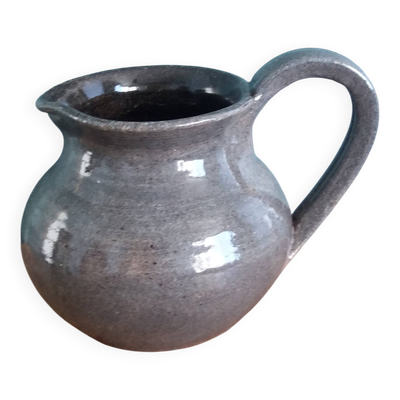 Pichet pot à lait en céramique artisanale signé Pierre Tézière, Beceleuf